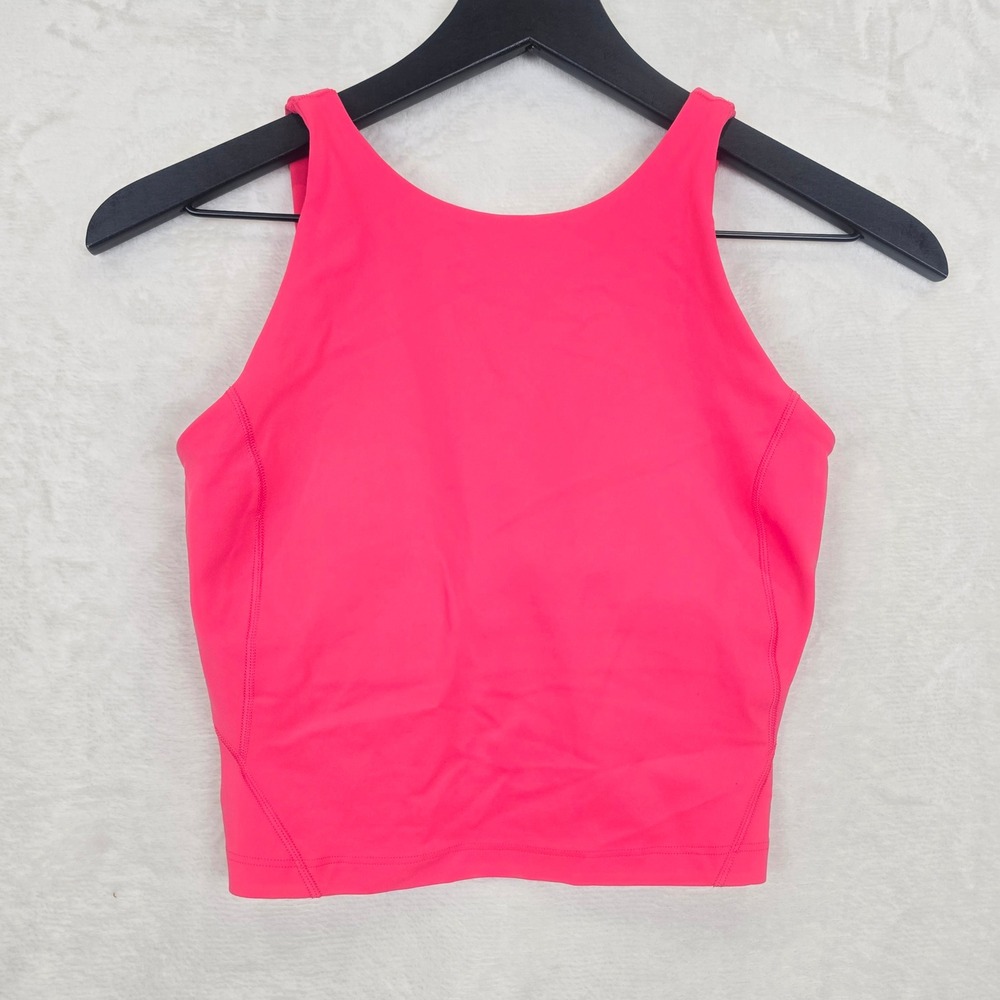 Lululemon Align High-Neck Tank Top Lip Gloss Pink Size 4 Nulu Cropped Bra Tank